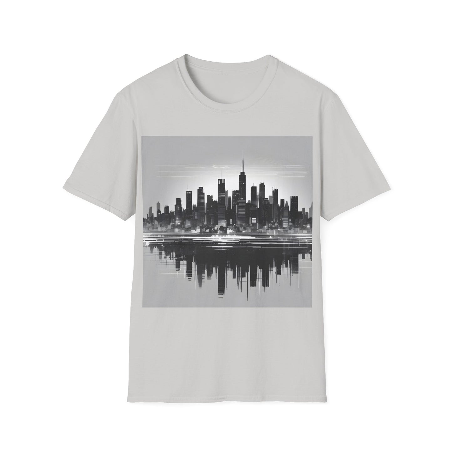 Grayscale Urban Skyline Tee