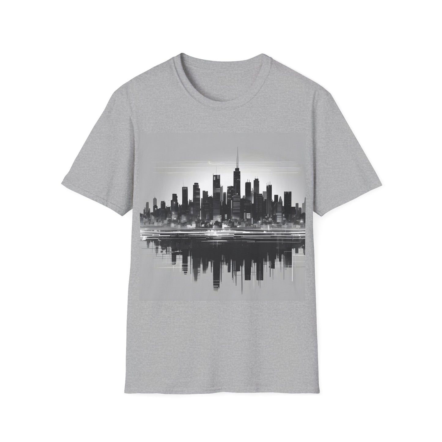 Grayscale Urban Skyline Tee