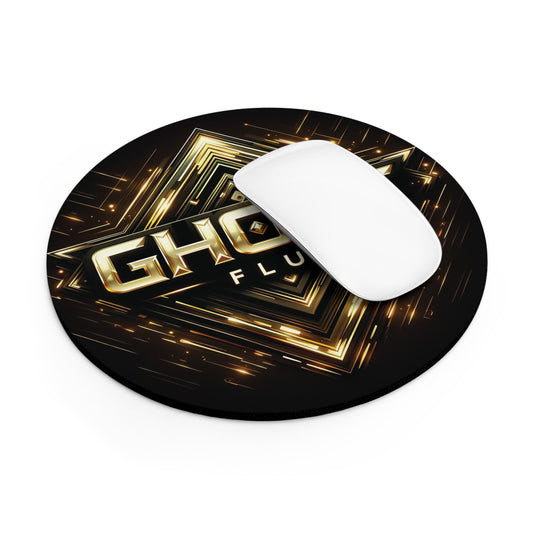 Black and Gold | Round Mouse Pad