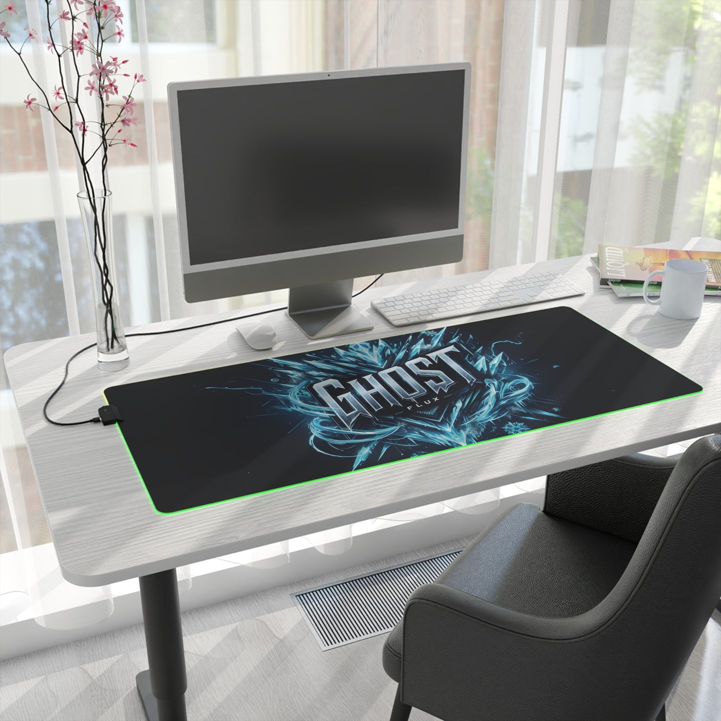 Ice Blue Tech Glow – Frozen Future RGB Mousepad