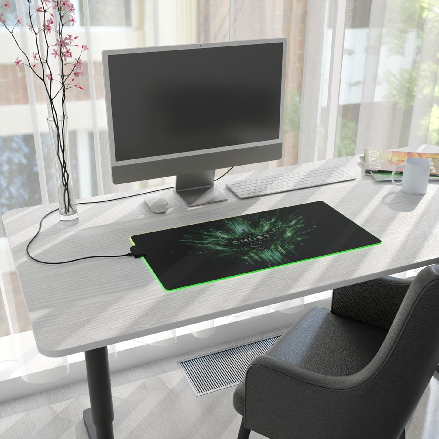 Circuitry Surge – Ghost Flux LED Gaming Mousepad