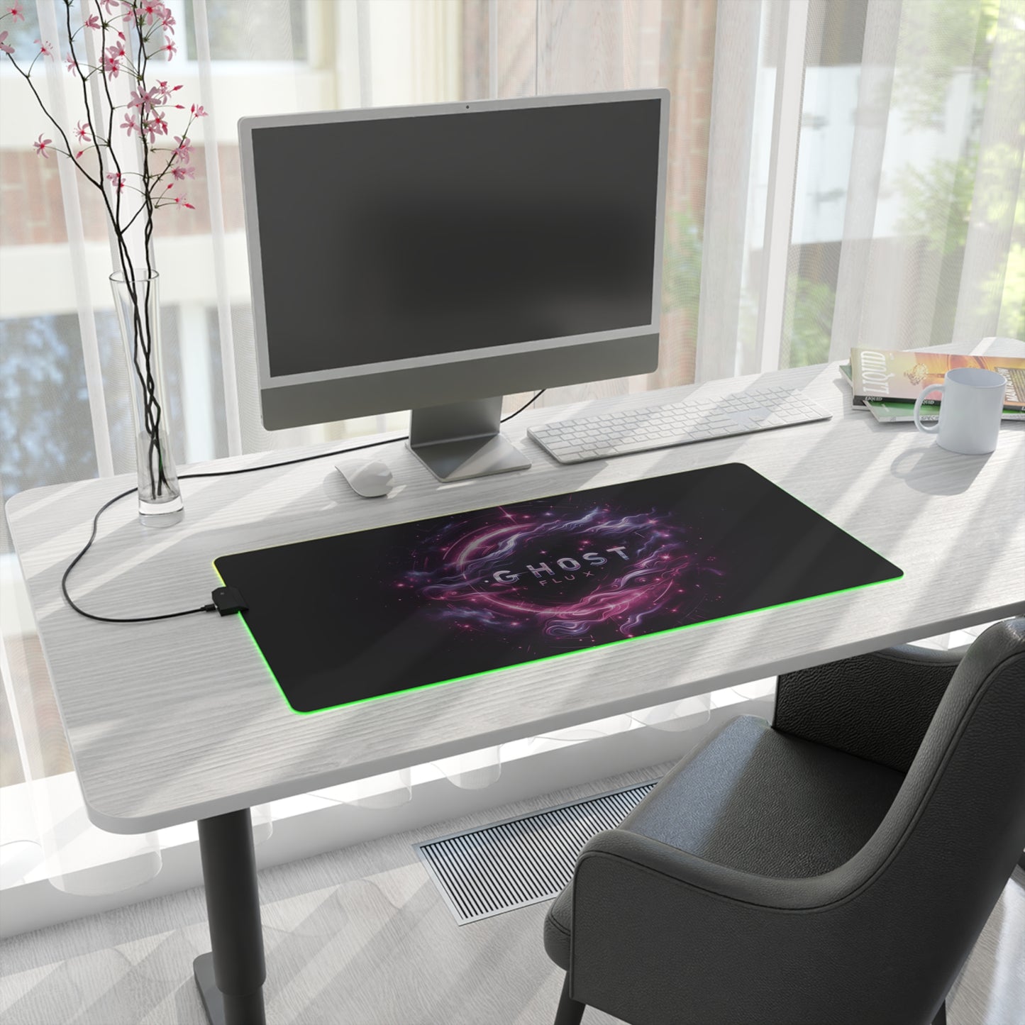 Nebula Nights – Ghost Flux LED Gaming Mousepad