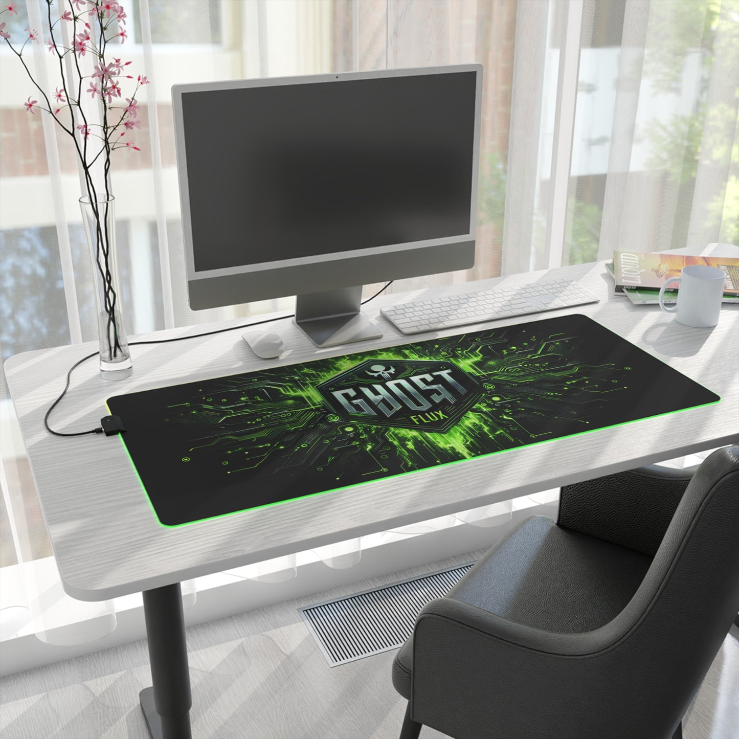 Cyberpunk Green Circuitry – Neon Circuit World RGB Mousepad