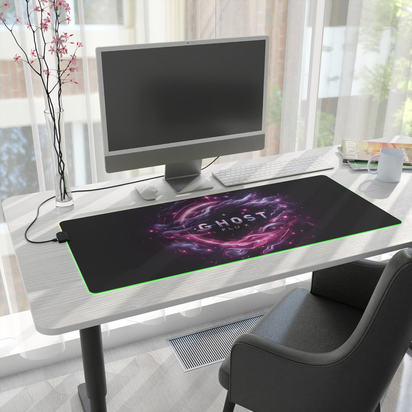 Nebula Nights – Ghost Flux LED Gaming Mousepad