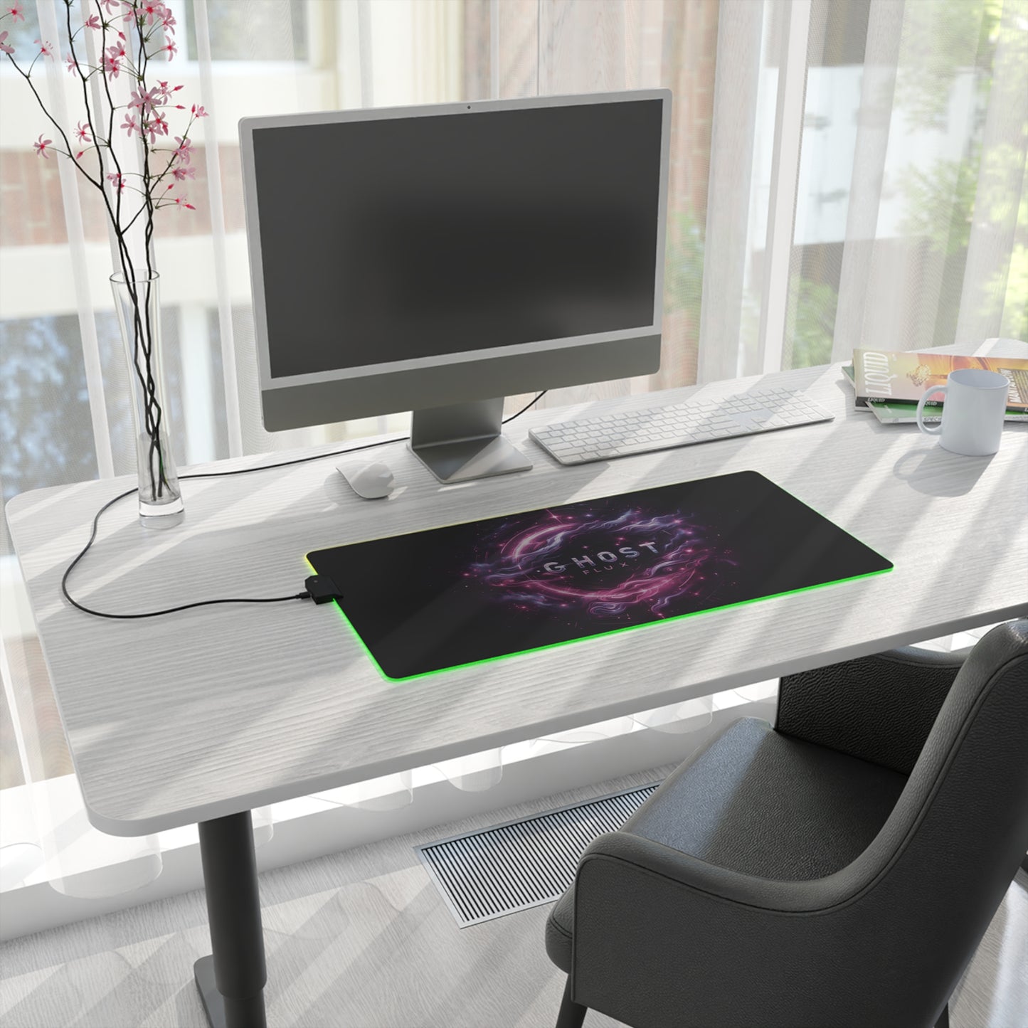 Nebula Nights – Ghost Flux LED Gaming Mousepad