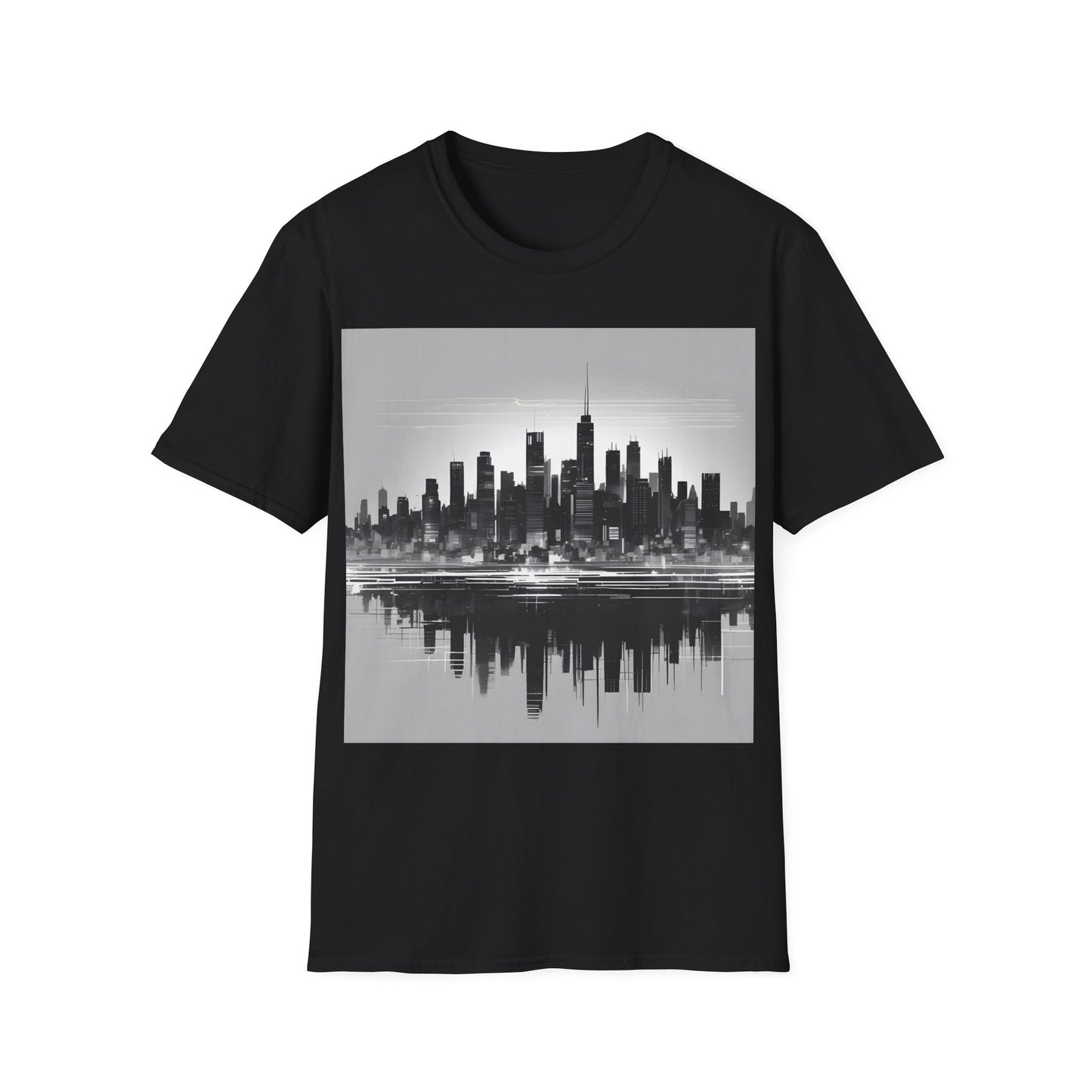 Grayscale Urban Skyline Tee