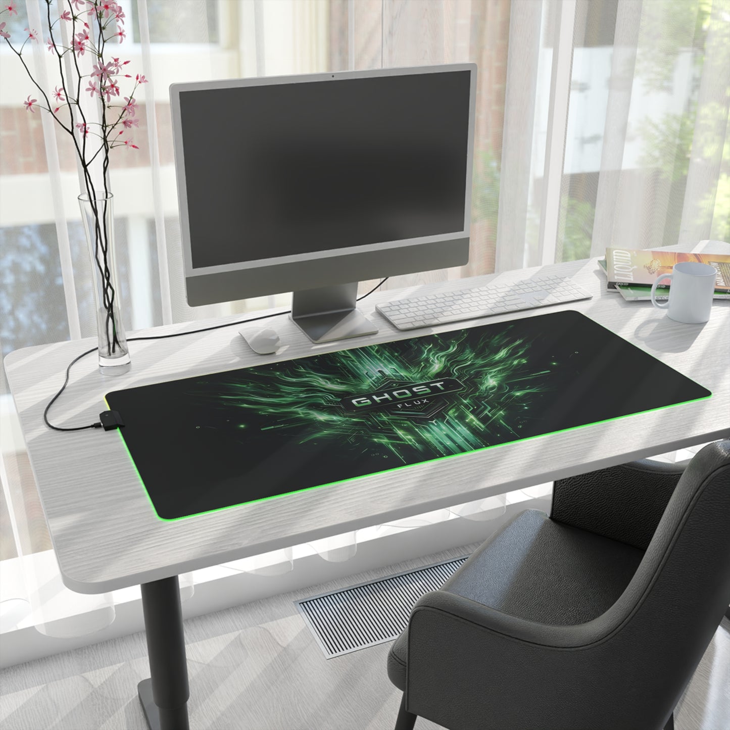 Circuitry Surge – Ghost Flux LED Gaming Mousepad