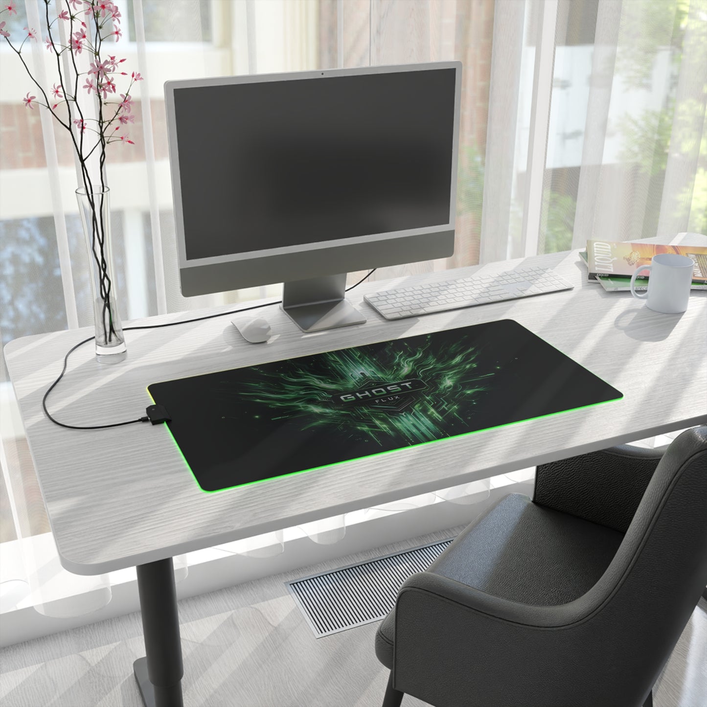 Circuitry Surge – Ghost Flux LED Gaming Mousepad